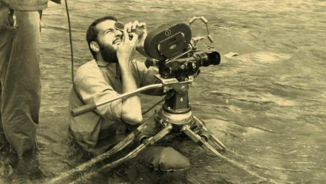 Livio Delgado en 1966, durante el rodaje de Ociel del Toa, de Landrián.