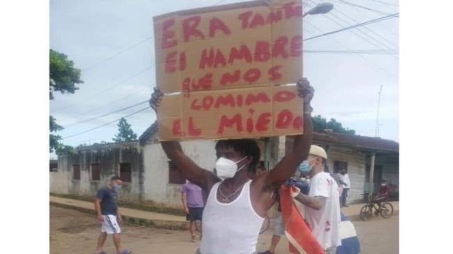 Juan Enrique Pérez Sánchez en julio de 2021 en Vegas, La Habana. 