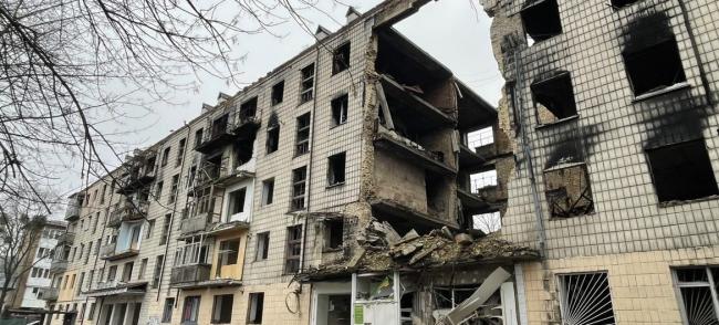 Edificios destruidos en Ucrania por los ataques de Rusia.
