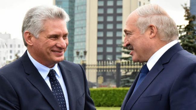 Miguel Díaz-Canel y Alexander Lukashenko.