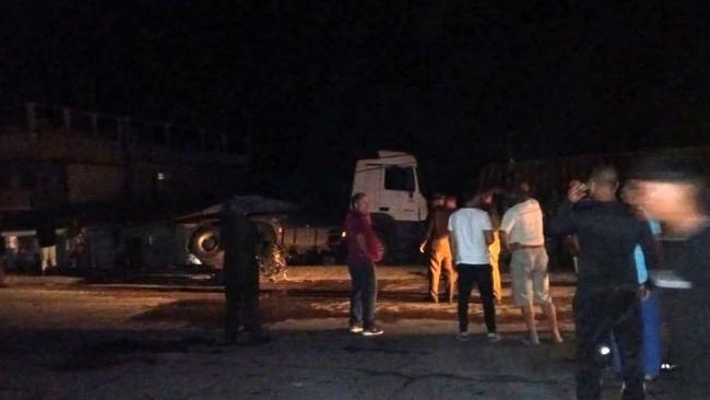Rastra involucrada en el accidente en Pinar del Río.