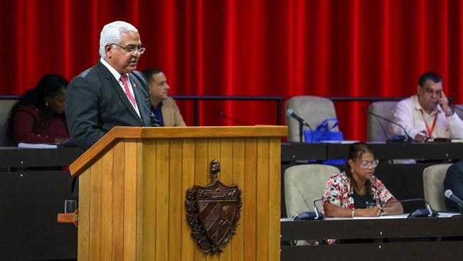 El ministro de Justicia de Cuba en la sesión de la Asamblea Nacional en diciembre de 2024.
