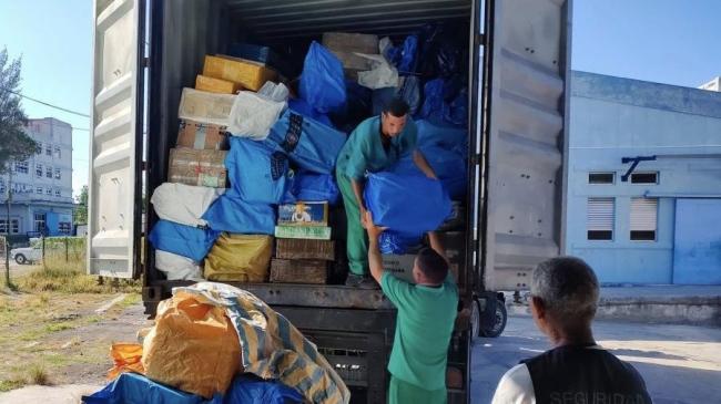 Distribución de paquetes en Sancti Spíritus.