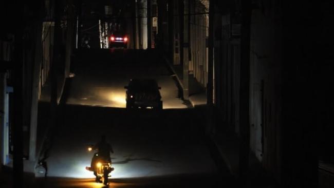 Una ciudad cubana en apagón.