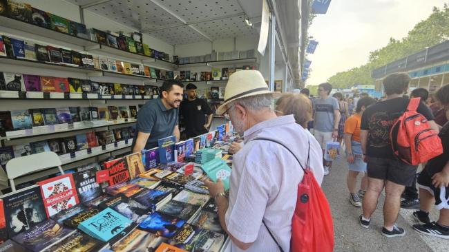 Caseta de la Editorial Verbum en la Feria del Libro de Madrid.