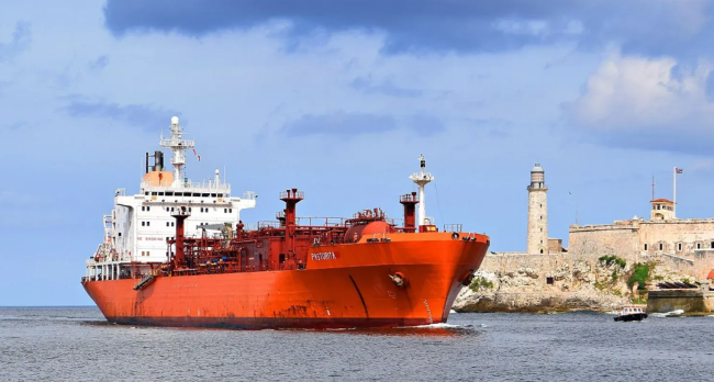 El barco de gas Pastorita, de bandera cubana.