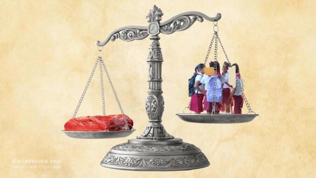 Balanza de la justicia en Cuba.