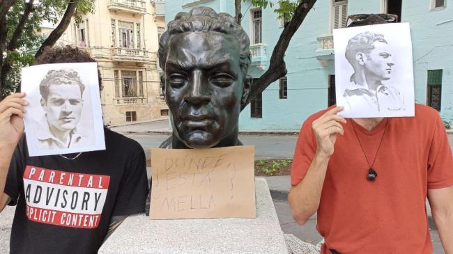Homenaje a Julio Antonio Mella en La Habana.