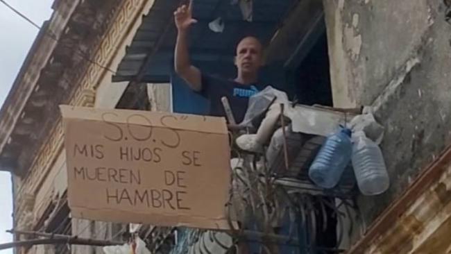 José Antonio Pompa López durante un acto de protesta en enero de 2024.