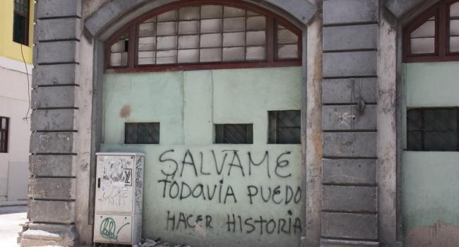 Grafiti en una pared de La Habana.