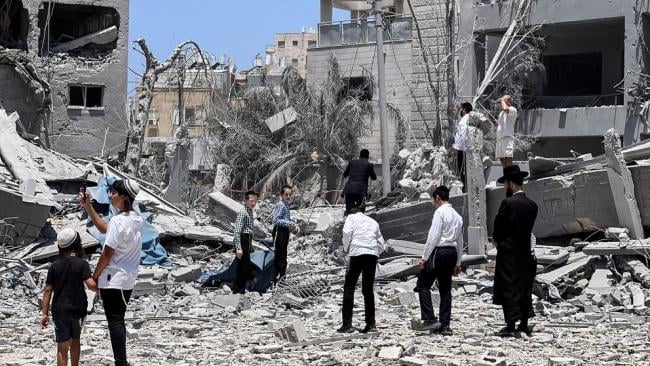Destrucción en Israel por los ataques de Irán.