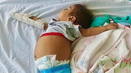 El niño Rafael Junior Chávez.