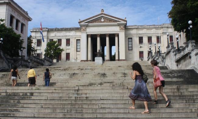 Escalinata de la Universidad de La Habana.