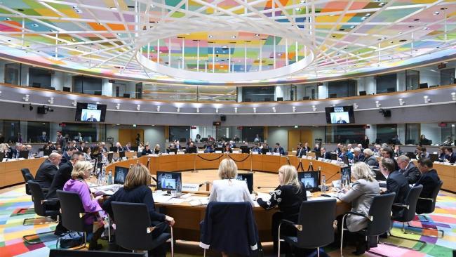 Reunión en la sede la Unión Europea.
