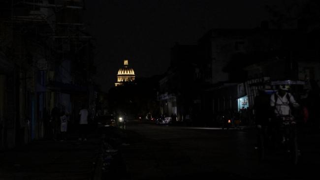 La Habana durante un apagón.
