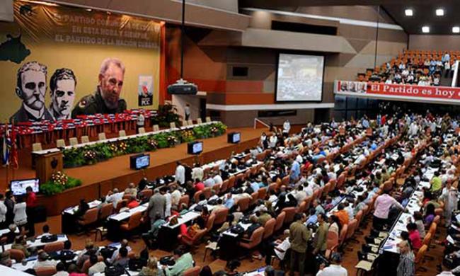 Sesión del séptimo congreso del PCC.