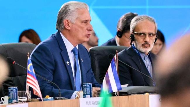Miguel Díaz-Canel en la Cumbre de los BRICS en Brasil.