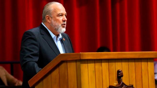 El primer ministro, Manuel Marrero, en la Asamblea Nacional del Poder Popular