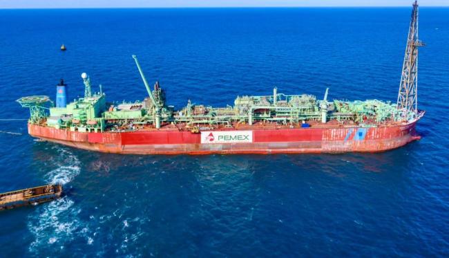 Buque petrolero de Pemex.