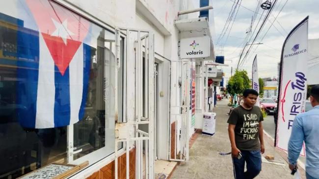 Local de emigrantes cubanos en Tapachula.