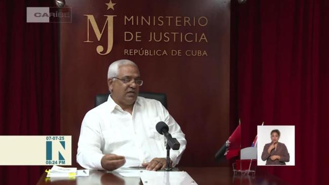El ministro de Justicia de Cuba, Oscar Silvera.