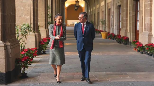 Claudia Sheinbaum y Gustavo Petro.