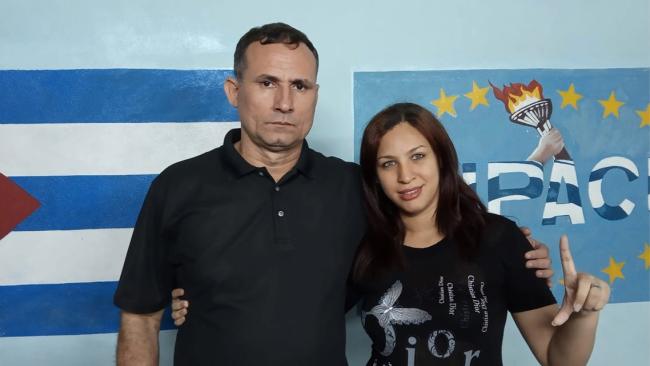 José Daniel Ferrer y su esposa, Nelva Ismaray Ortega.