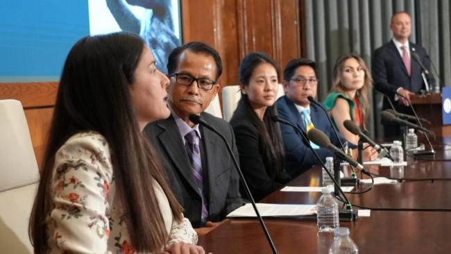 Rosa María Payá en en la Cumbre de las Naciones Cautivas en Washington D.C.