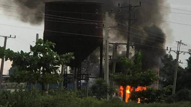 Incendio en la subestación de Güira de Melena.