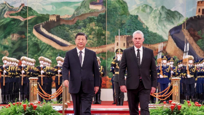 Miguel Díaz-Canel y Xi Jinping en China en 2022.