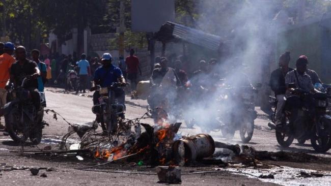 Huellas de la violencia en las calles de Haití.