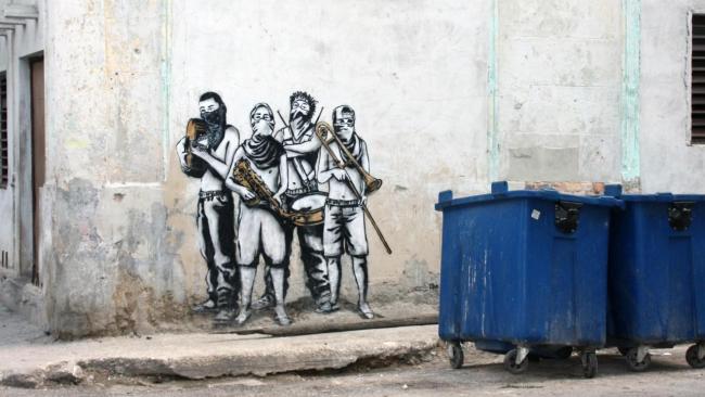 Grafiti en una pared de La Habana.