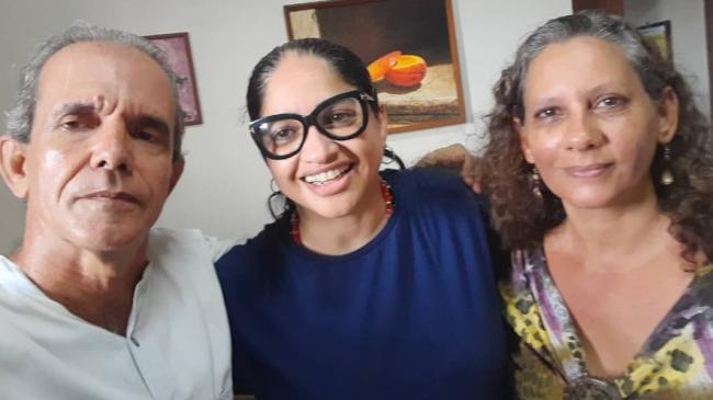 Jorge Fernández Era, Yamilka Lafita (Lara Crofs) y Laideliz Herrera.