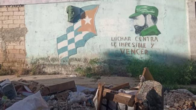 Cartel propagandístico en La Habana.