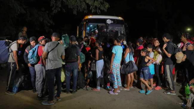 Migrantes en Honduras.