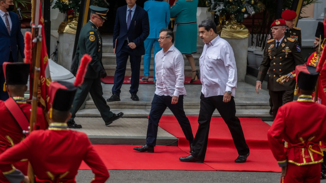 Gustavo Petro y Nicolás Maduro, Caracas, 2022.