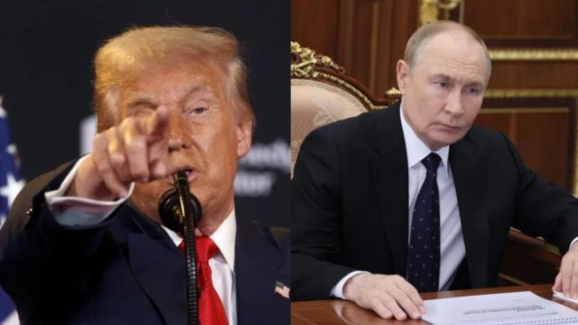 Los presidnetes de EEUU y Rusia, Donald Trump y Vladimir Putin.
