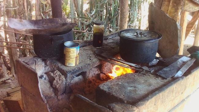 Una cocina en el campo cubano.