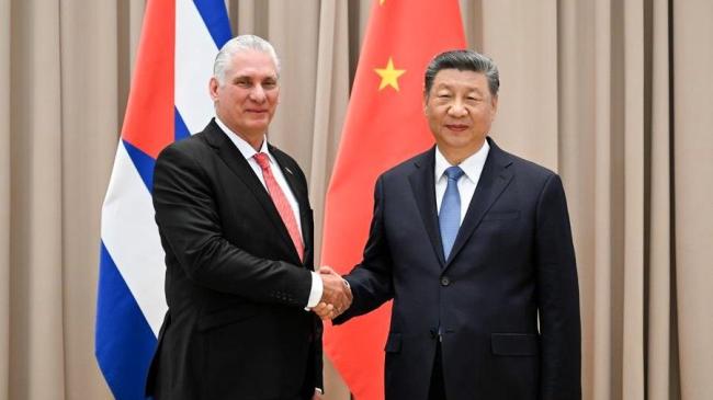 Miguel Díaz-Canel y Xi Jinping.