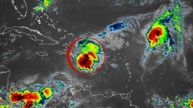 Ubicación de la onda tropical que afectará a Cuba.