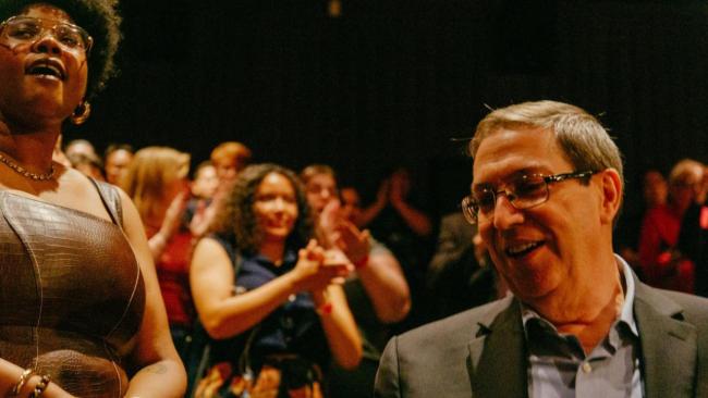 Bruno Rodríguez en un acto a favor del régimen de Cuba en Nueva York.