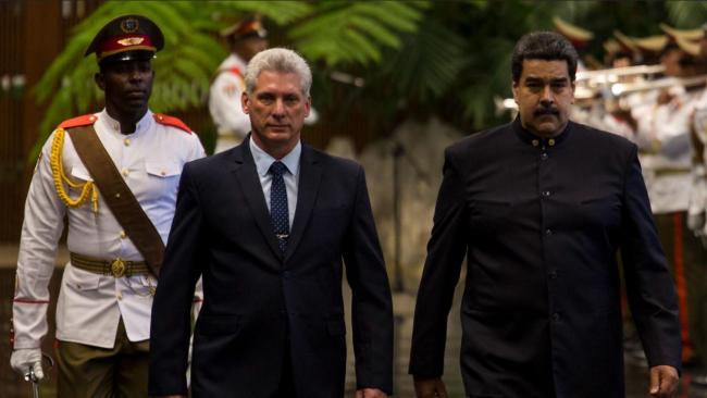 Díaz-Canel y Nicolás Maduro en La Habana.