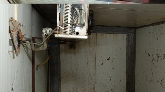 Interior de una nevera en una empresa estatal. 