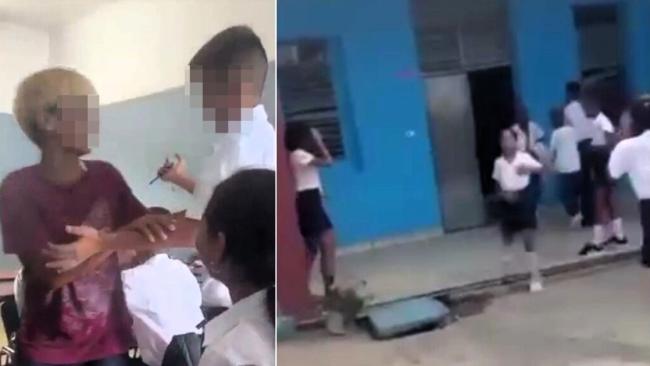 Imágenes del video de la agresión en un aula de Las Tunas.