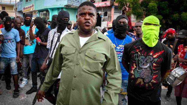 Jimmy Chérizier, alias 'Barbecue', en Puerto Príncipe.