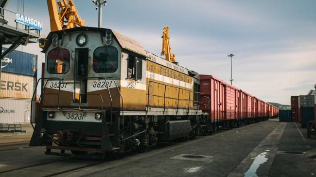 Un tren de carga en Cuba.
