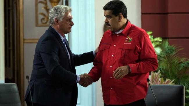 Miguel Díaz-Canel y Nicolás Maduro.