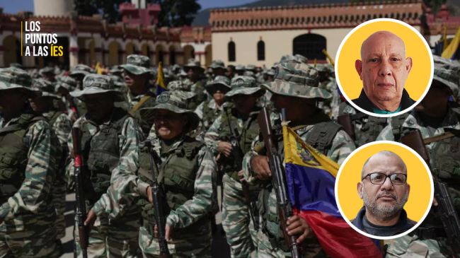 El exmilitar cubano Máximo Omar Ruiz Matoses y el periodista venezolano Andrés Cañizález.