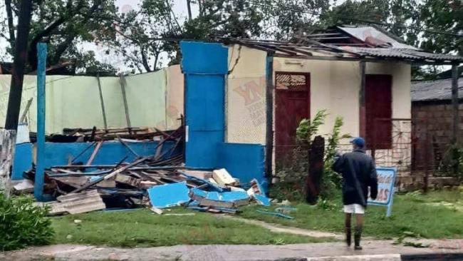 Un derrumbe provocado por el huracán Melissa en Santiago de Cuba.