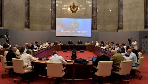 Reunión del Consejo de Ministros cubano.